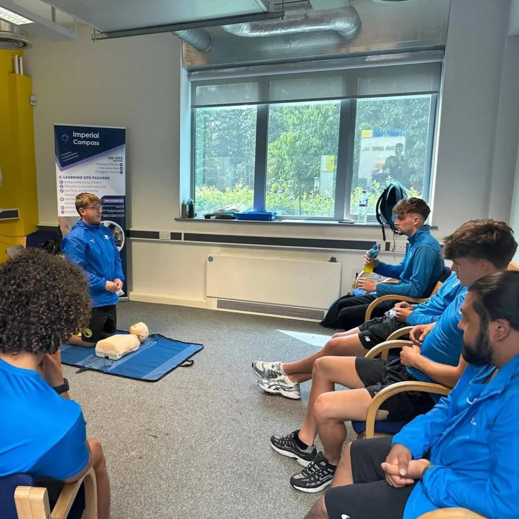 First aid at work training session with a group of learners